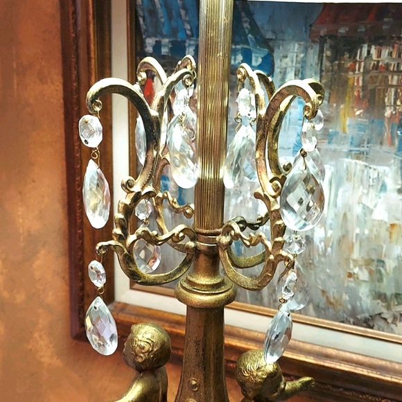 Twin Cherub vintage lamp - Picture 3 of 12